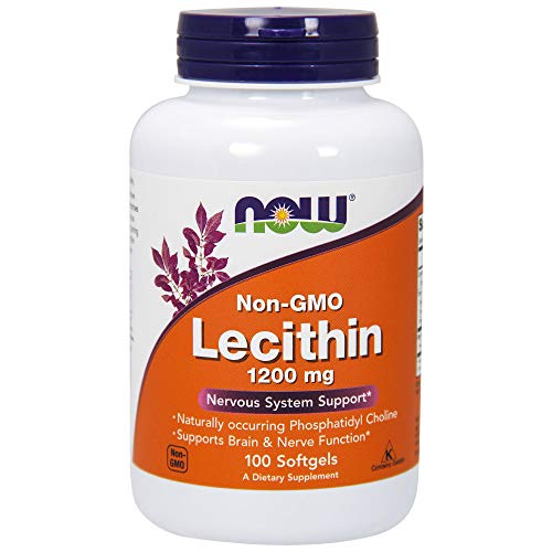 NOW Supplements, Lecithin 1200 mg with naturally occurring Phosphatidyl Choline, 100 Softgels