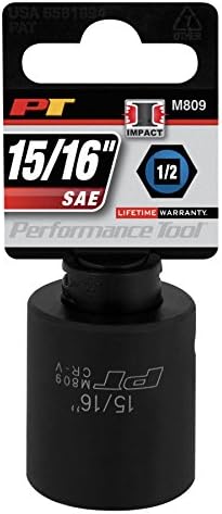 Performance Tool M809 1/2 Dr. 15/16 6-Point Impact Socket
