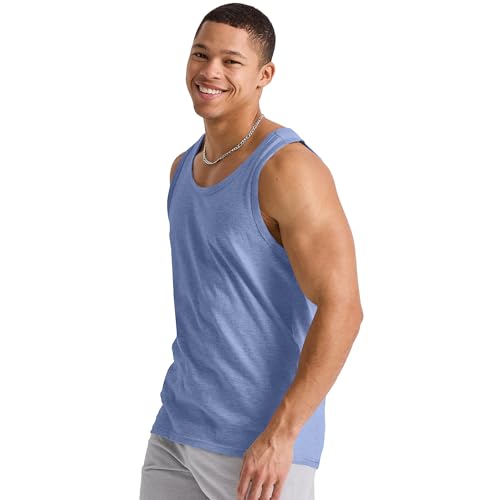 Image of Hanes Mens Originals Tri-Blend Tank Top, Lightweight Tanks for Men, Sleeveless Tank Shirt