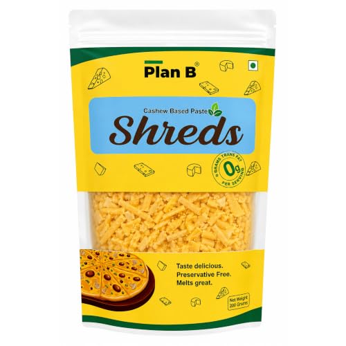 Image of Plan B Plant Based Cheese Shreds, 200g | Dairy-Free & Lactose-Free | Perfectly Meltable Cheese Shreds for Pizzas, Pastas, Sandwiches & More | Gluten-Free