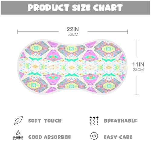 Boho Geometry Gorgeous White Burp Cloths for Babies Burp Rag Cotton Spit Up Rag for Babies Infant Newborn4
