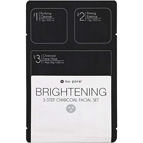 United ExchangeNu-Pore, Brightening 3-Step Charcoal Facial Set, 1 Pack