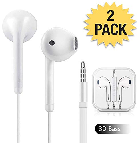 Earbuds/Earphones ，3.5mm Aux Wired Headphones/Earphones/Earbuds，Noise Isolating Wired Earphones with Microphone & Volume Control，Compatible