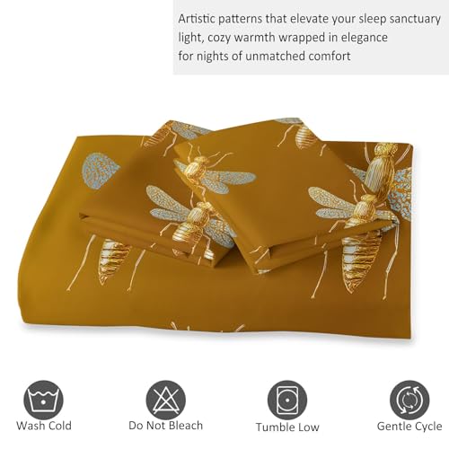 Housse de couette 140x200 abeille lit enfant microfibre douce - 7