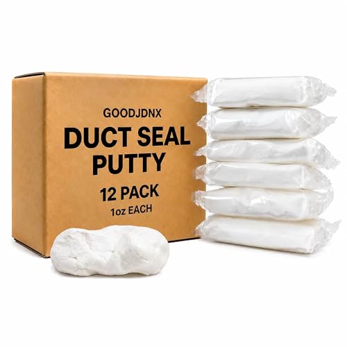 GOODJDNX Duct Seal Putty 12 Pack Moldable Gap Filler for Wall & Pipe Gaps Non-Hardening Blocks Drafts for HVAC Openings & Electrical Entry Holes Seal Compound 30g Each