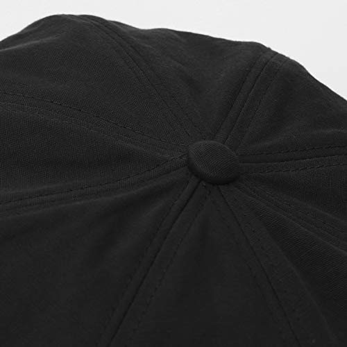 Undercontrol Bio Washed Cotton Classic Castro Octagonal Pattern Adjustable Painter Beret Hat Unisex Hunting Cap Korea (Bio Black) #TOP4