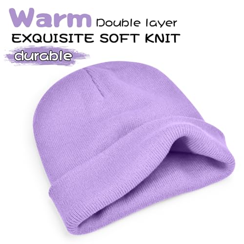 Image of ZOORON Beanie for Men Women Warm Winter Hat Unisex Soft Knit Cuffed Beanie