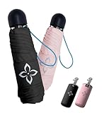 LILAC Mini Travel Umbrella for Rain - 43" Large Coverage Small Compact Umbrella, Reinforced Strong Frame, Lightweight Portable Parasol with UPF 100+ UV Protection, Gifts for Adults, Seniors & Students