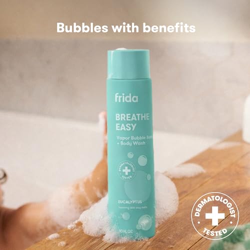 Image of Frida Baby Eucalyptus Vapor Bubble Bath + Body Wash, Safe for Skin, 10 Fl Oz (Pack of 12)
