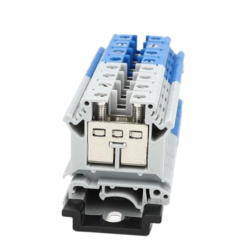 Bloque de terminales para riel DIN azul, conector eléctrico de tornillo UIK-16 de 16 mm² 2
