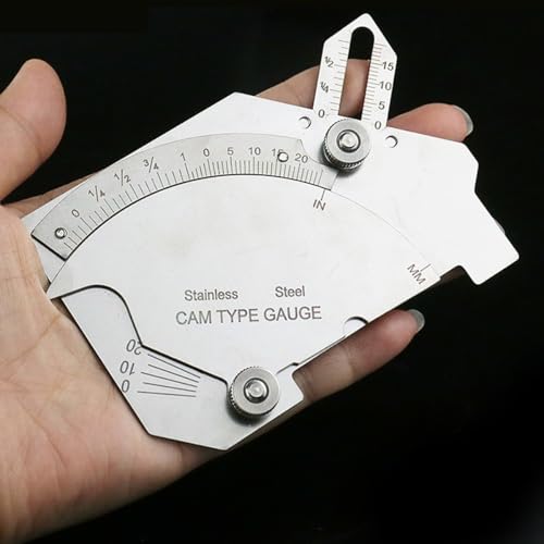 Enwye Edelstahl-Schweißlehre MG 8 IN MM-Skala Schweißprüfung Abschrägungswinkel Höhe Breite Spalt für Kesselbrücke Schiffsbau Druckbehälter