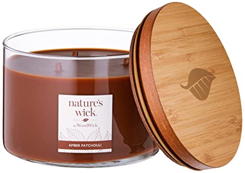 Image of Nature's Wick Amber Patchouli 3-Wick Candle, 18 oz.