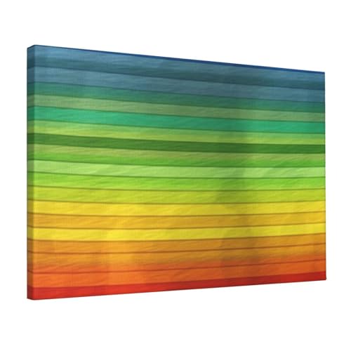 Toile murale imprimée arc-en-ciel YoupO pour corriger la monotonie d'un mur vide