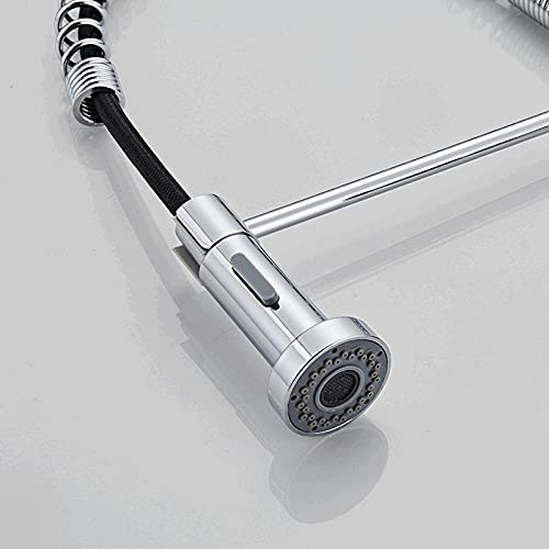 Robinets d'évier de cuisine avec mélangeur eau mixte et ressort extractible multifonction