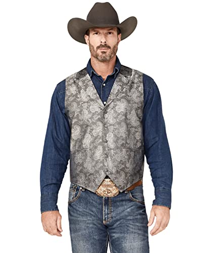 Cody James Men's Regal Paisley Print Vest - Cjfa22v11-Silv