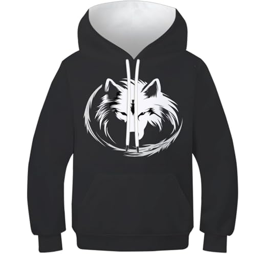 Sweat à capuche enfant avec poche ventrale pull à impression couleur durable 6-15 ans