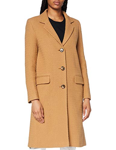 Look classico Helene Berman College Coat Cappotto di Misto Lana, Brown, L Donna