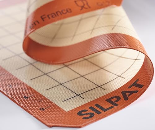Silpat The Original Premium Non-Stick Silicone Baking Mat, Gridded Half Sheet Size, 11-5/8 x 16-1/2