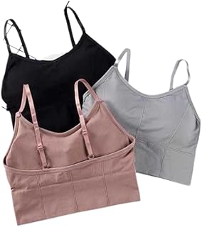Texello Women's Everyday Bras Cotton Padded Bra Girl's Sports Bras Combo Bra T-Shirt Lightly Padded Adjustable Straps Full... Price In India