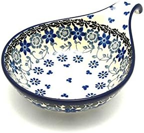 Polish Pottery Spoon/Ladle Rest - Silver Lace