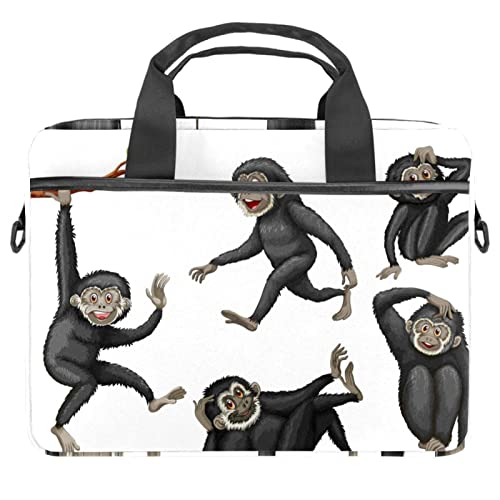 Sac à bandoulière pour ordinateur portable 13 14 pouces Gibbon multicolore