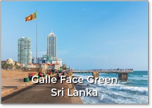 PhotomagnetGalle Face Green Beach and Waterfront Park in Colombo, Capital of Sri Lanka, Fridge Magnet