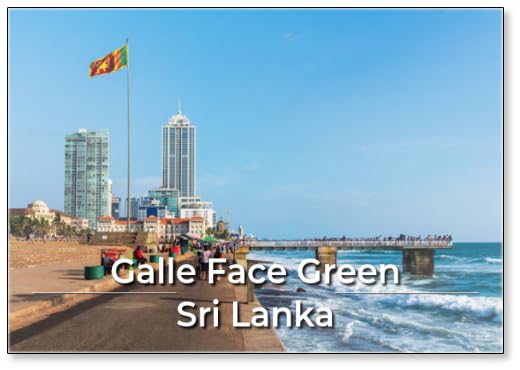 PhotomagnetGalle Face Green Beach and Waterfront Park in Colombo, Capital of Sri Lanka, Fridge Magnet