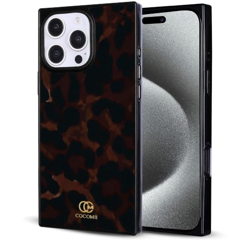 Image of COCOMII Rectangle for iPhone 15 Pro Max Case, Chestnut Leopard