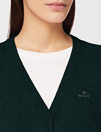 GANT Superfine Lambswool Cardigan, Verde (Tartan