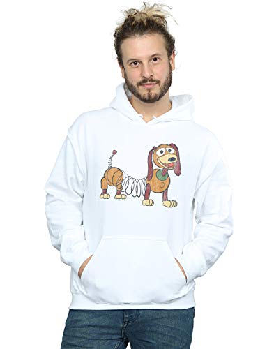 Disney Men's Toy Story 4 Slinky Pose Hoodie White XXXX-Large