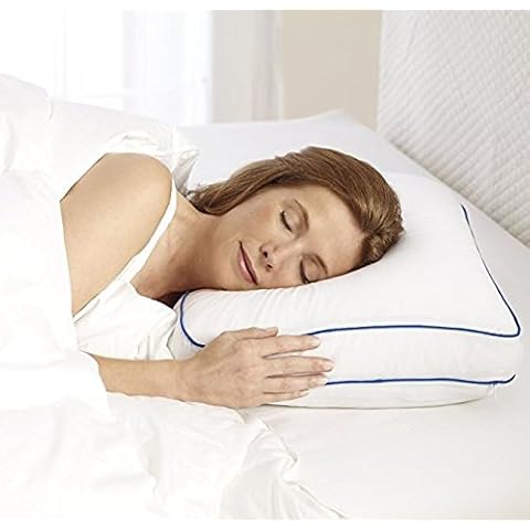 Sleep Innovations Foam Bed Pillow, Memory, White Cover