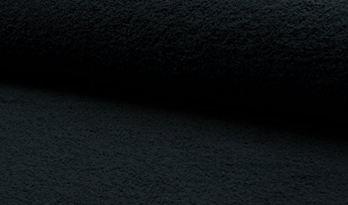 Coton éponge double face noir rouleau 10m tissu absorbant pour couture