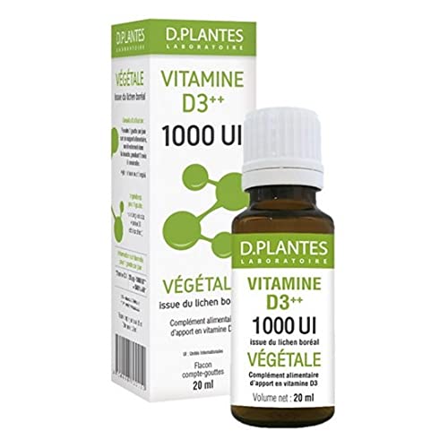 D.Plantes - Vitamine D3++ 1000 UI - Végétale - 20ml - Lot de 2