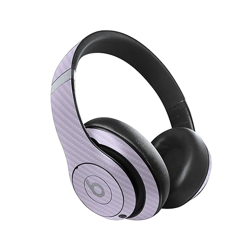 Image of MightySkins Carbon Fiber Skin Compatible with Beats Studio Pro - Solid Lilac | Protective, Durable Textured Carbon Fiber Finish | Easy to Apply