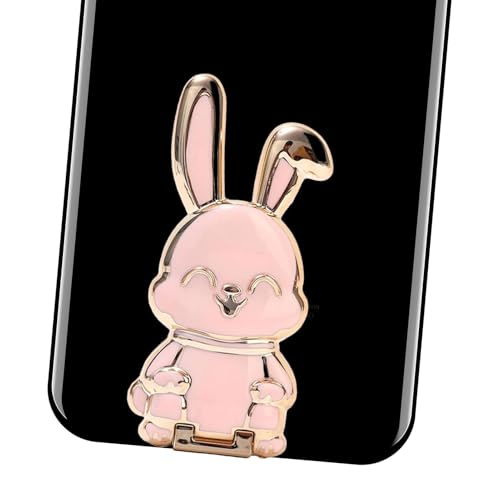 Foldable Bunny Phone Bracket - Multifunctional Bunny Phone Holder Stand, Folding Lazy Buckle Paste Type Bracket Compatible With 
