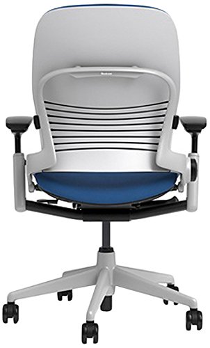 Image of Steelcase Leap Chair with Platinum Base & Hard Floor Caster, Blue