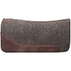 Weaver Equine 31 x 32 Premium Contoured Pure Wool Felt Horse Saddle Pad, Shock Absorbing Western Saddle Pad for Protection, Equine Supplies, Gray