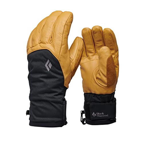 Sci alpini/sci/snowboard Black Diamond M Legend Glove Marrone-Giallo-Nero, Guanti da Uomo Gore-Tex, Taglia S - Colore Naturale - Antracite