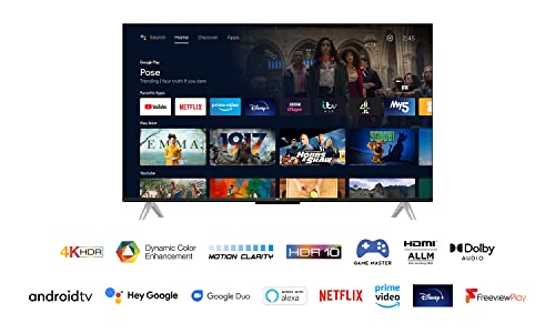 tcl 43p639 téléviseur led 43 pouces uhd 4k google tv