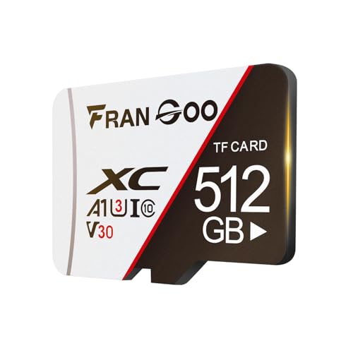 Carte Micro SD 512 Go Carte Haute Vitesse Classe 10 Pour Nintendo Switch, Android, Smartphones