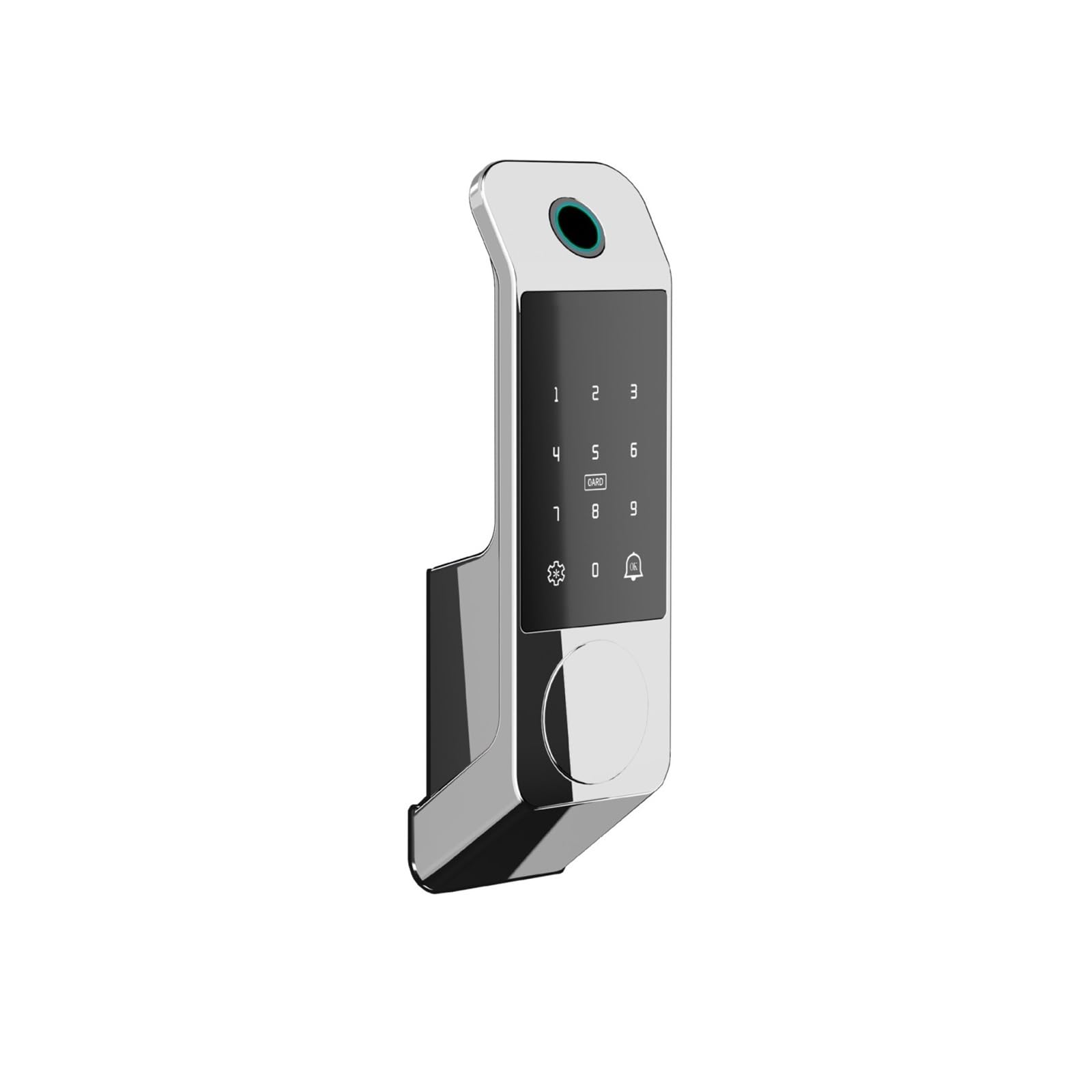 DIGNIFE Smart Door Lock, 3D Face Recognition Waterproof Smart Door Lock Fingerprint Password Old Style Bull(Silver)