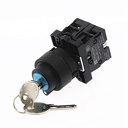 Bouton commutateur 3 positions NO + NO verrouillage par clé rotative XB2-EG33 600VAC 10A