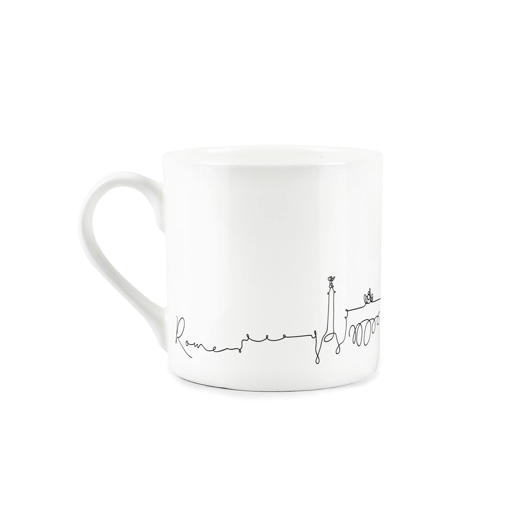 Purely Home Rome City Skyline Collection - Bone China Mug White Coffee/Tea Present Gift for Travel Lovers - Image 3