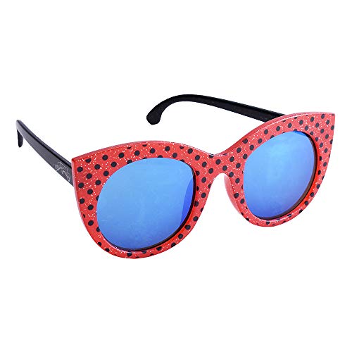 Sun-Staches Miraculous Ladybug Child Arkaid Sunglasses Dress Up Accessory UV 400 Red with Glitter Dots, One Size Fits Most Kids