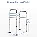 GreenChief Foldable Toilet Safety Rails, Stand Alone Suite Handles with Suction Cups, Freestanding Toilet Bars for Elderly & Handicap (300 LB)