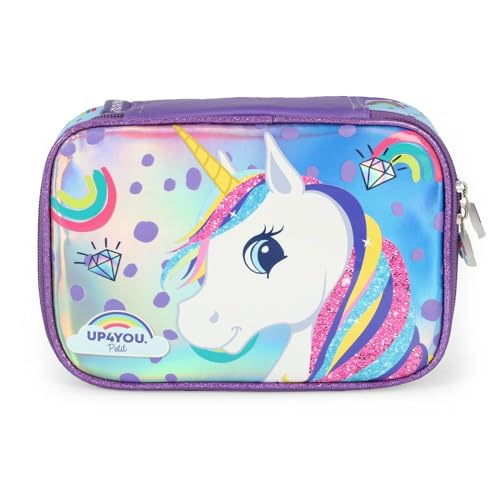 Estojo Escolar Infantil Unicórnio Up4You by Luxcel Ref 41044 (VIOLETA)