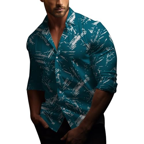 Hemd Herren Langarm Knitterfreie Hemden ohne...