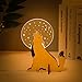 Wood Animal Night Light for Kids,Kids Night Light for Girls Baby and Toddler,Cute Animal Night Light,Animal Wood Acrylic Night Lamps,USB LED Lamp,Lights for Bedroom (Wolf)