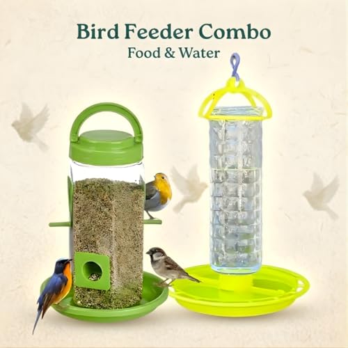 Image of Bird Feeder - Hanging Feeder for Outdoor Garden & Balcony (Combos)