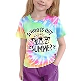 Qkdemfa Last Day of School Shirt Kids Boys Girls Graduation Shirts Schools Out for Summer Shirt Holiday Tee 3-10 Year